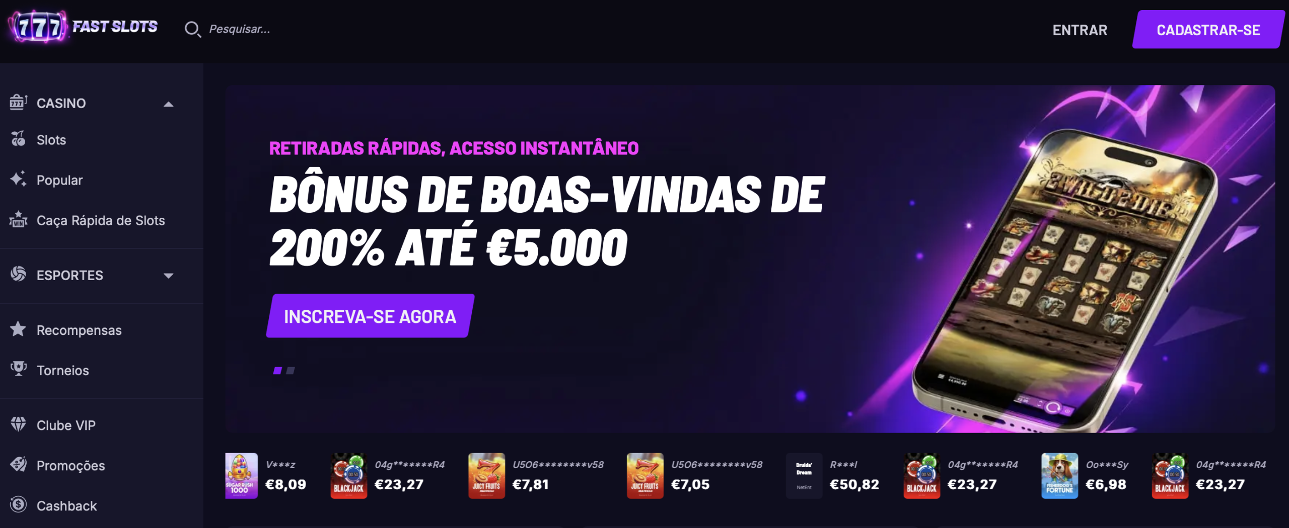 Melhores cassinos online - Fastslots